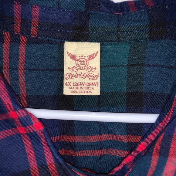 Faded Glory women’s plaid shirt - size 4X - Picture 2 of 2